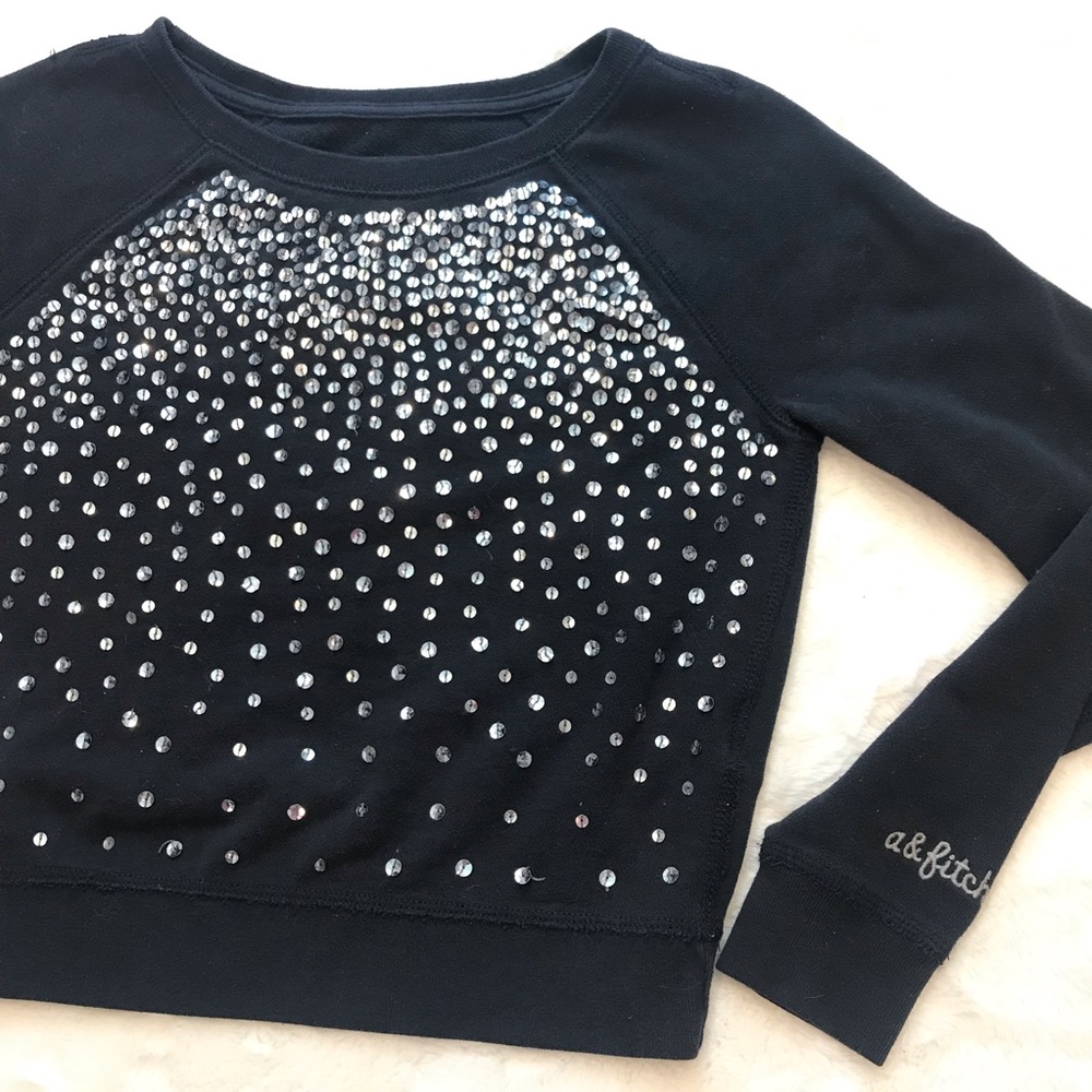 Abercrombie kids black sequin sweatshirt
